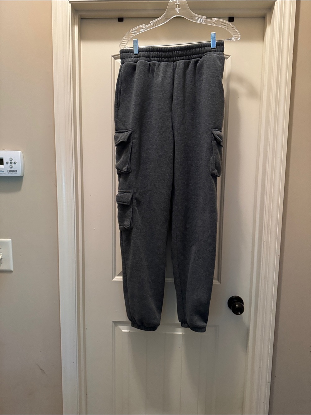 SHEIN Dark Gray Cargo Jogger Track Pants